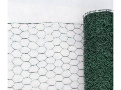 Šestihranné pletivo chovatelské 13mm, 0,90mm, 100cm 25m ZN+PVC zelená - Image 2
