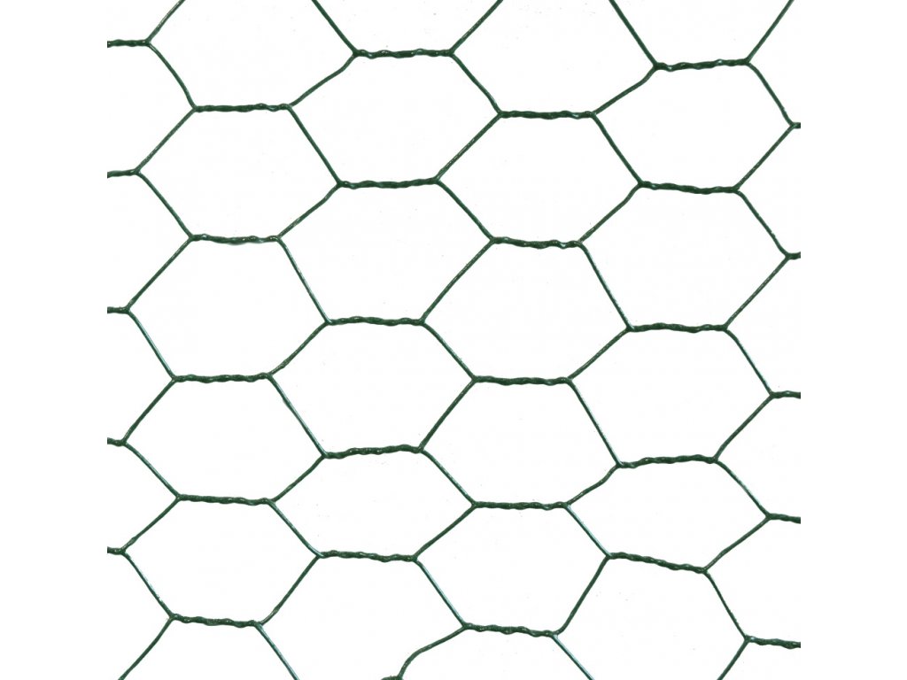 Šestihranné pletivo chovatelské 25mm, 1,00mm, 100cm 25m ZN+PVC zelená