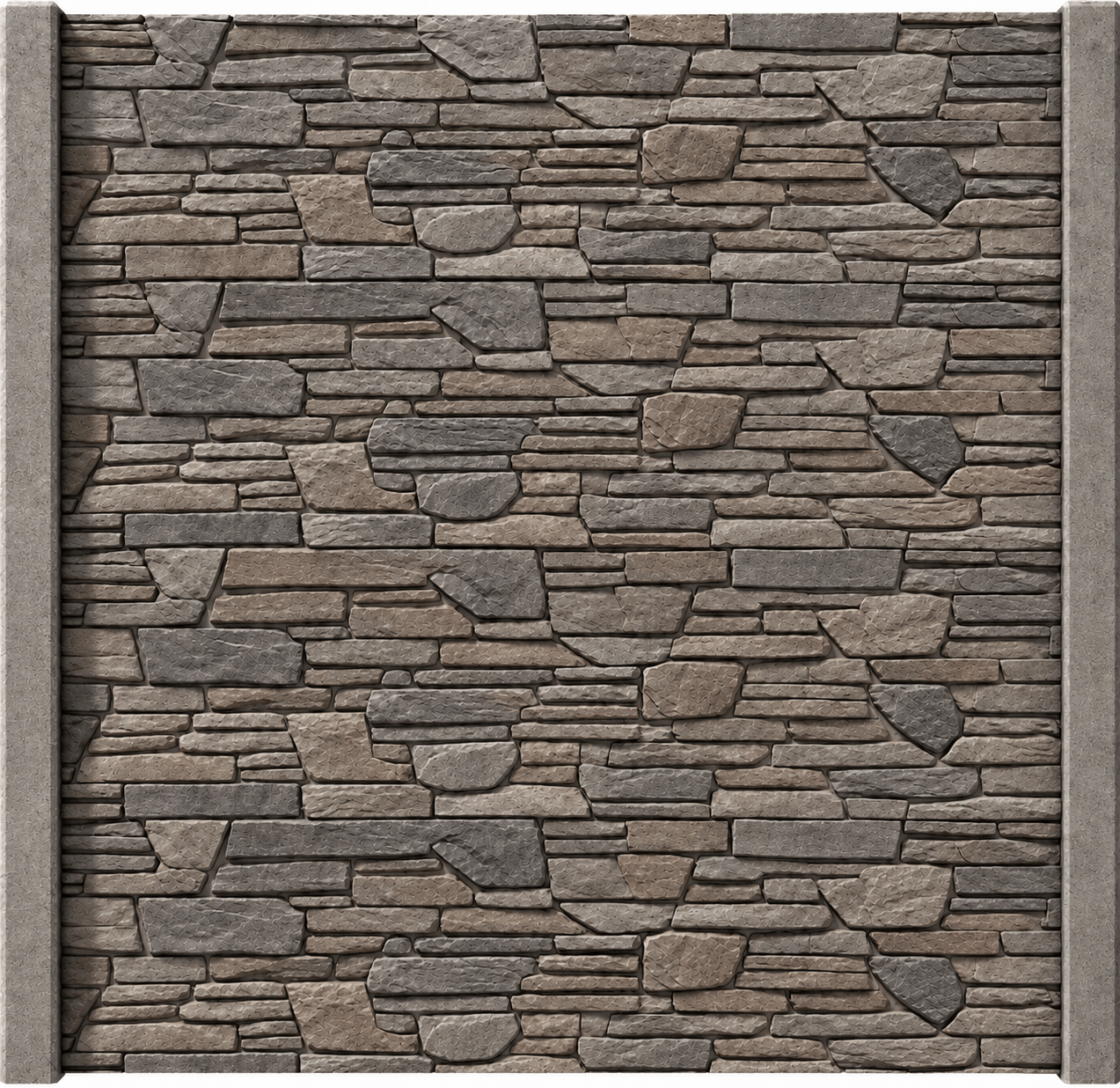 Betonový plot dekor Lámaný kámen 2000 x 500 x 40 mm - Image 2