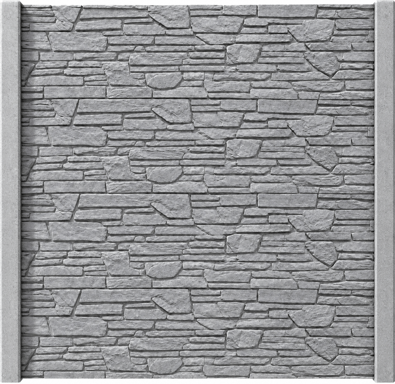 Betonový plot dekor Lámaný kámen 2000 x 500 x 40 mm
